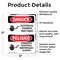Signmission Electrical Current Keep Away Bilingual Danger Sign, Vinyl Decal, 5in W x 7in L, 2PK OS-2PACK-DS-D-57-VS-1194 - alternate 6